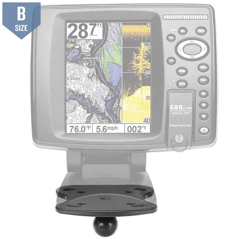 RAM Fishfinder Plate for Lowrance & Humminbird B (RAM-B-107BU) - Modest Mounts
