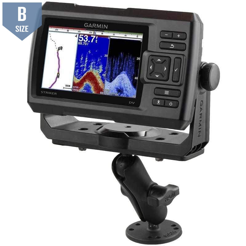 RAM 1" Marine Mount w 6.25" X 2" Rectangle Base (RAM-B-111U) - Modest Mounts