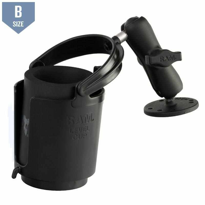 RAM Drink Holder with Drill-Down Base (RAM-B-132U) - Modest Mounts