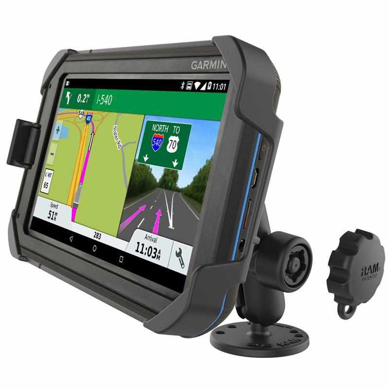 RAM EZ-Roll'r Drill-Down Mount Garmin Fleet 700 series (RAM-B-138L-GA75LU) - Modest Mounts