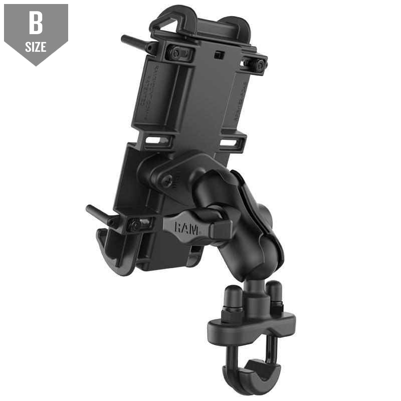 RAM Quick-Grip™ XL Phone Mount w Handlebar U-Bolt (RAM-B-149Z-A-PD4) - Modest Mounts