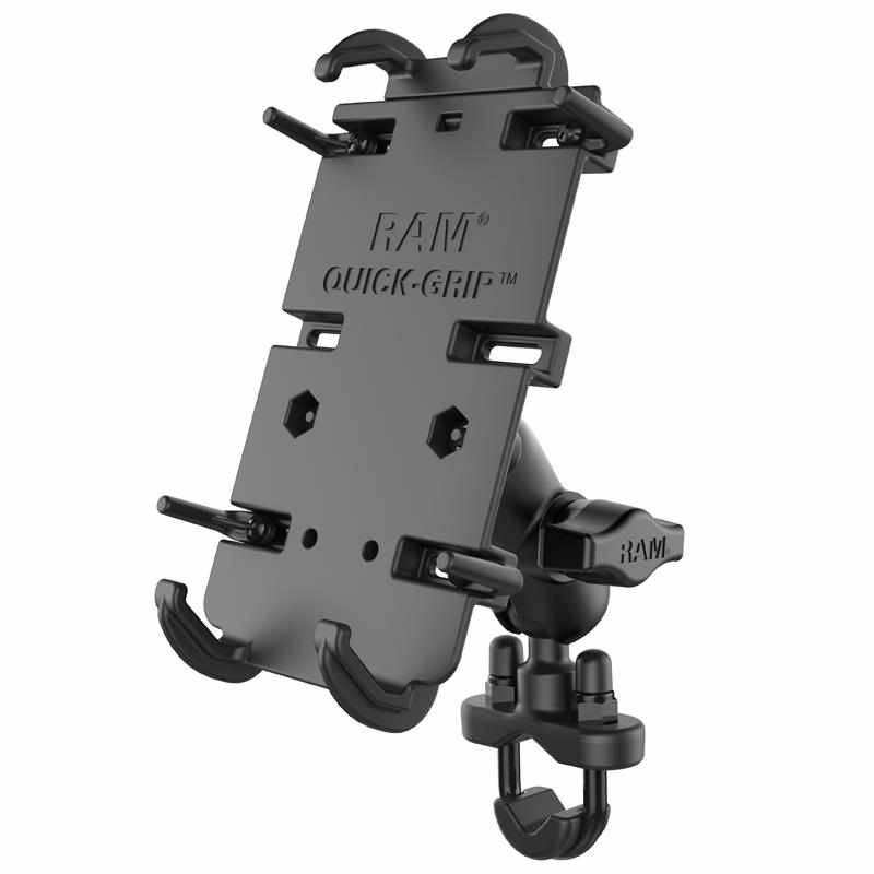 RAM Quick-Grip™ XL Phone Mount w Handlebar U-Bolt (RAM-B-149Z-A-PD4) - Modest Mounts