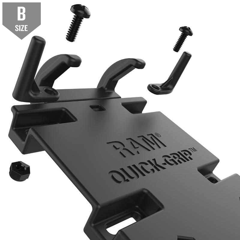 RAM Quick-Grip™ XL Phone Mount w Handlebar U-Bolt (RAM-B-149Z-A-PD4) - Modest Mounts