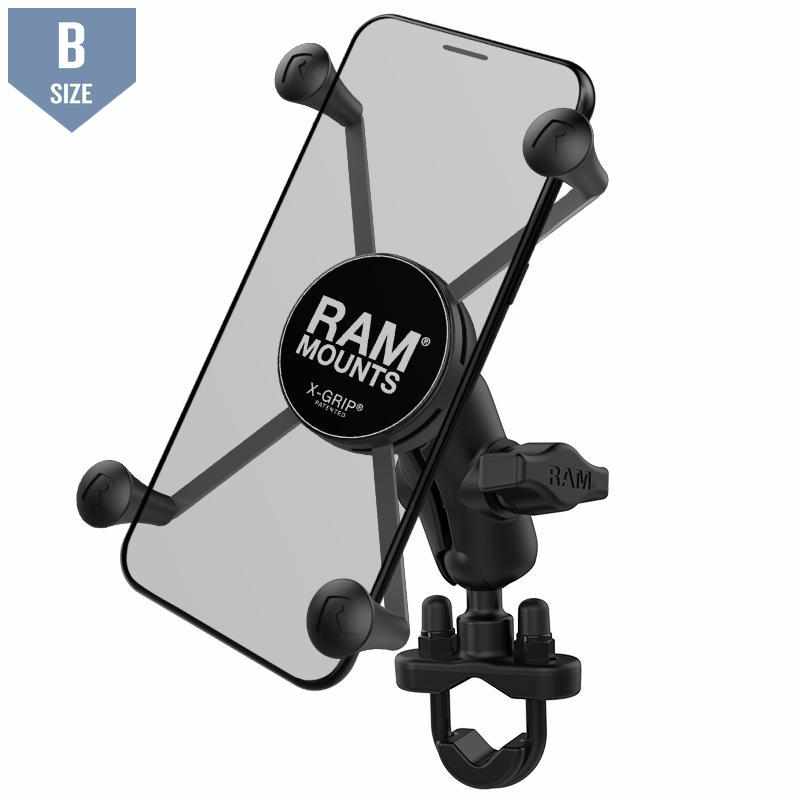 RAM Short Handlebar U-Bolt w UN10 X-Grip (RAM-B-149Z-A-UN10U) - Modest Mounts