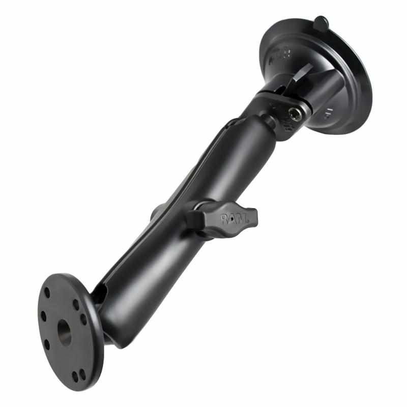 RAM Suction Cup Mount w Long Arm & Round Adapter (RAM-B-166-C-202U) - Modest Mounts