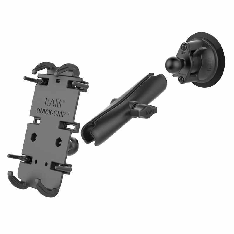 Ram Mount Black Twist Lock Suction Cup Mount With Universal X-grip (patented) La Ram Mount Black Twist Lock Suction Cup Mount With Universal X-grip (patented) La