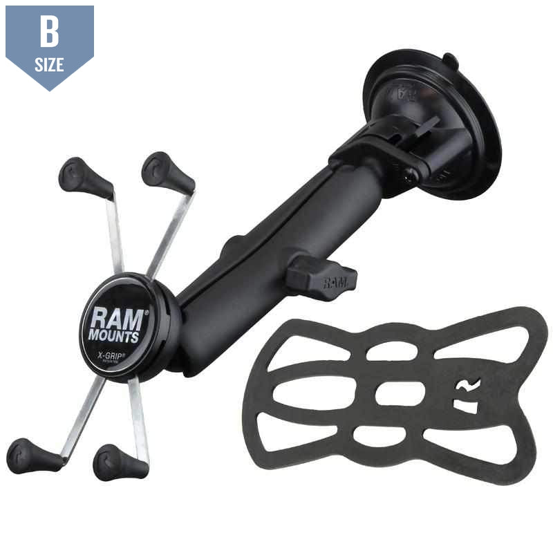 RAM Long Arm Suction Mount w Large X-Grip (RAM-B-166-C-UN10U) - Modest Mounts