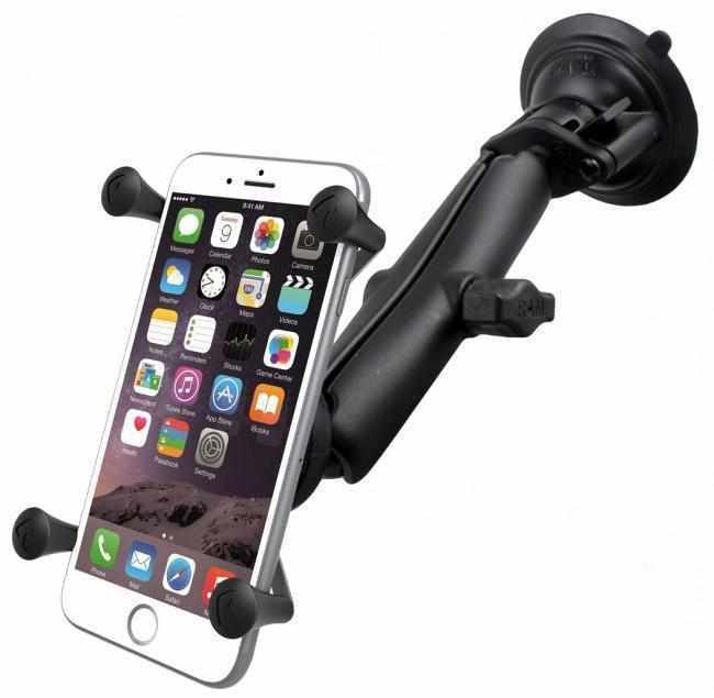RAM Long Arm Suction Mount w X-Grip Phone Holder (RAM-B-166-C-UN7U) - Modest Mounts