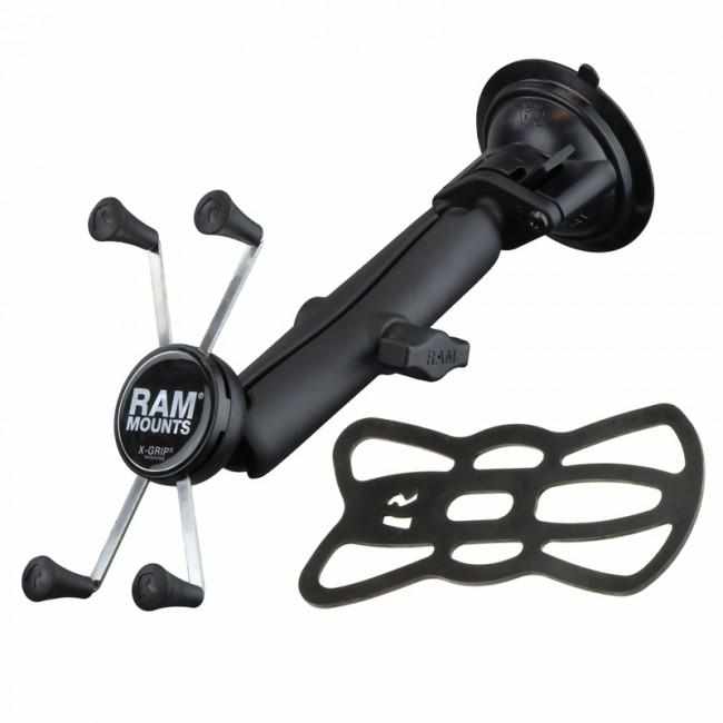 RAM Long Arm Suction Mount w X-Grip Phone Holder (RAM-B-166-C-UN7U) - Modest Mounts