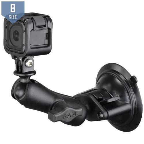 RAM Suction Cup Mount w GoPro Adapter (RAM-B-166-GOP1U) - Modest Mounts