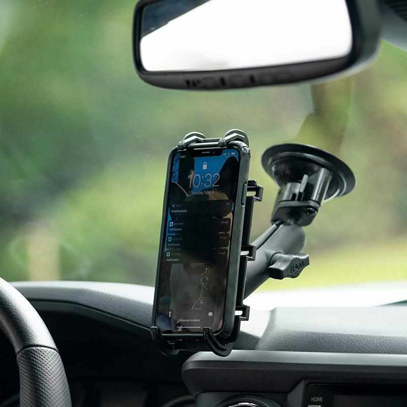 RAM Long Arm Suction Mount w Quick-Grip™ XL (RAM-B-166-C-PD4U) - Modest Mounts