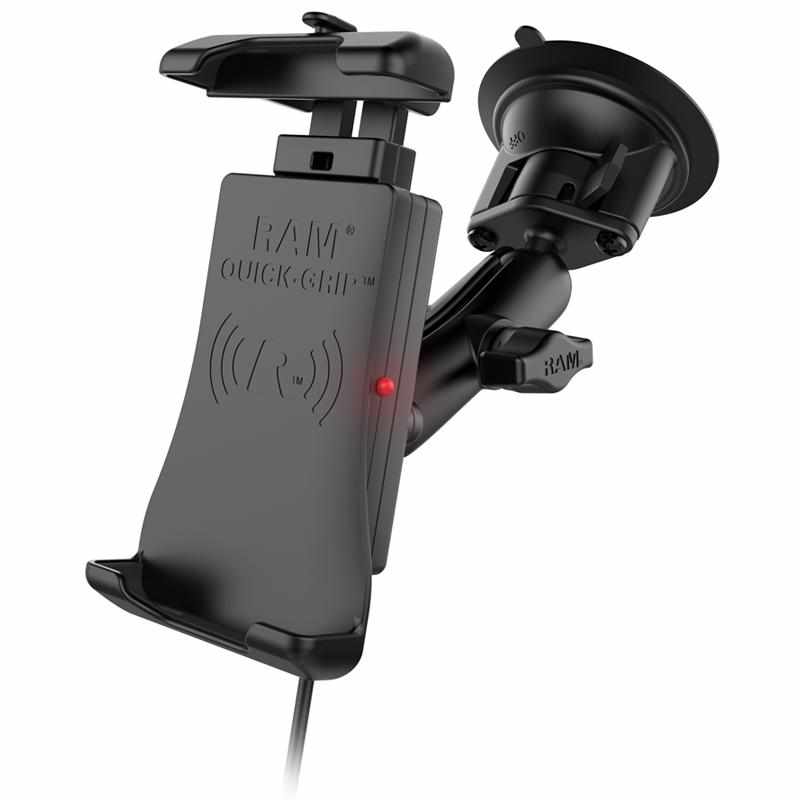RAM Quick-Grip™ Wireless Charging Suction Cup Mount (RAM-B-166-UN14W) - Modest Mounts