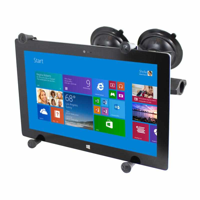 RAM Dual Suction Mount w X-Grip for 9"-11" Tablets (RAM-B-189-C-UN9U) - Modest Mounts
