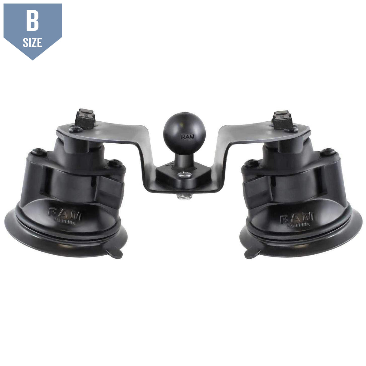 RAM Dual Pivot Suction Cup Base w 1" Ball (RAM-B-189B-PIV1U) - Modest Mounts