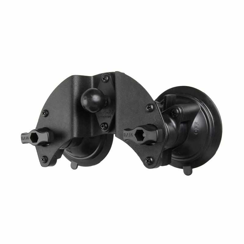 RAM Dual Pivot Suction Cup Base w 1" Ball (RAM-B-189B-PIV1U) - Modest Mounts