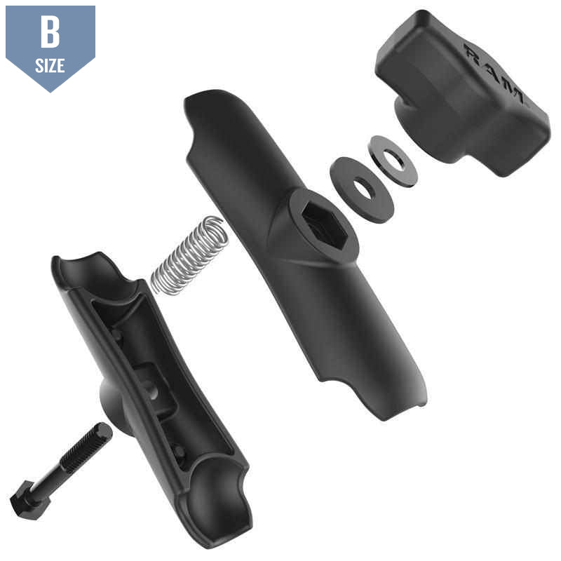 RAM Standard Double Socket Clamp Arm B Size (RAM-B-201U) - Modest Mounts