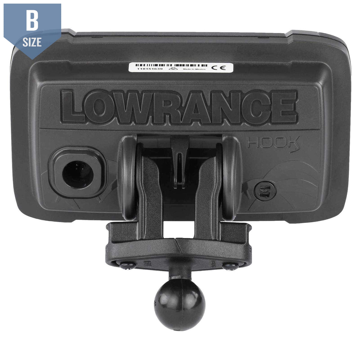 RAM 1" Ball Adapter Lowrance Hook2-4 & 5 (RAM-B-202-LO12) - Modest Mounts