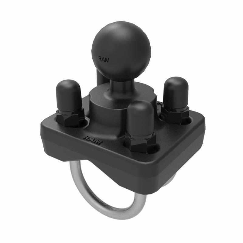 RAM Double U-Bolt Base w 1" B Ball for 1" - 1.25" Rails (RAM-B-235U) - Modest Mounts
