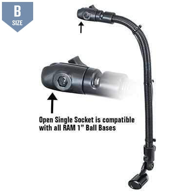 RAM 18" Transducer Arm Mount Kayak (RAM-B-316-18-TRA1-NB) - Modest Mounts