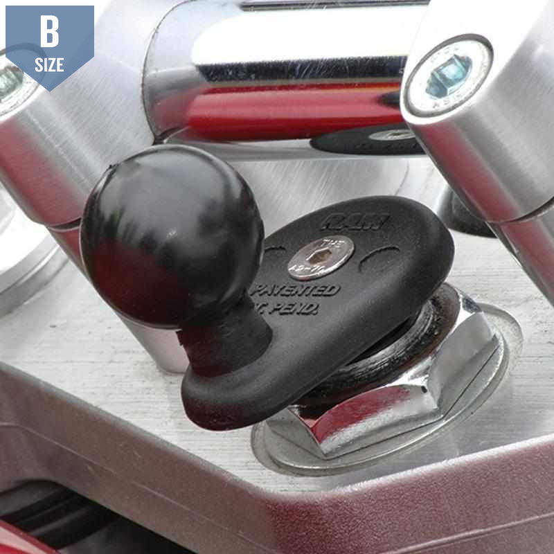 RAM Motorcycle Fork Stem Base w 1" Ball (RAM-B-342U) - Modest Mounts