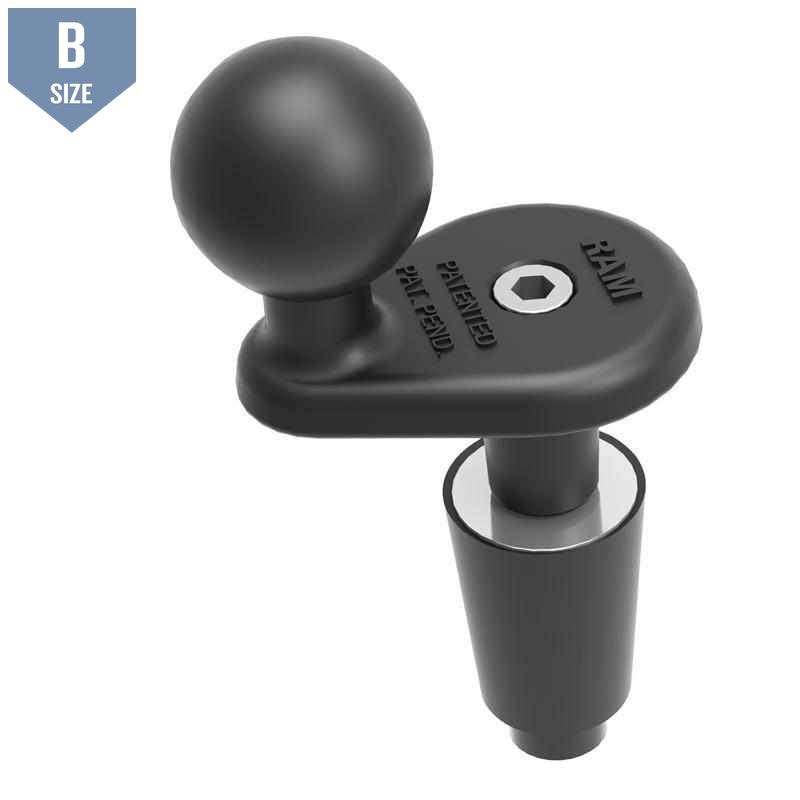 RAM Motorcycle Fork Stem Base w 1" Ball (RAM-B-342U) - Modest Mounts