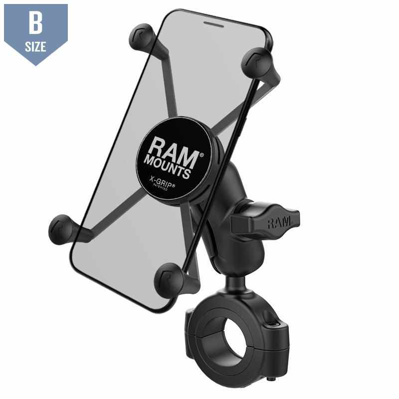 RAM 1.125&quot; - 1.5&quot; Handlebar Mount UN10 X-Grip (RAM-B-408-112-15-A-UN10) - Modest Mounts