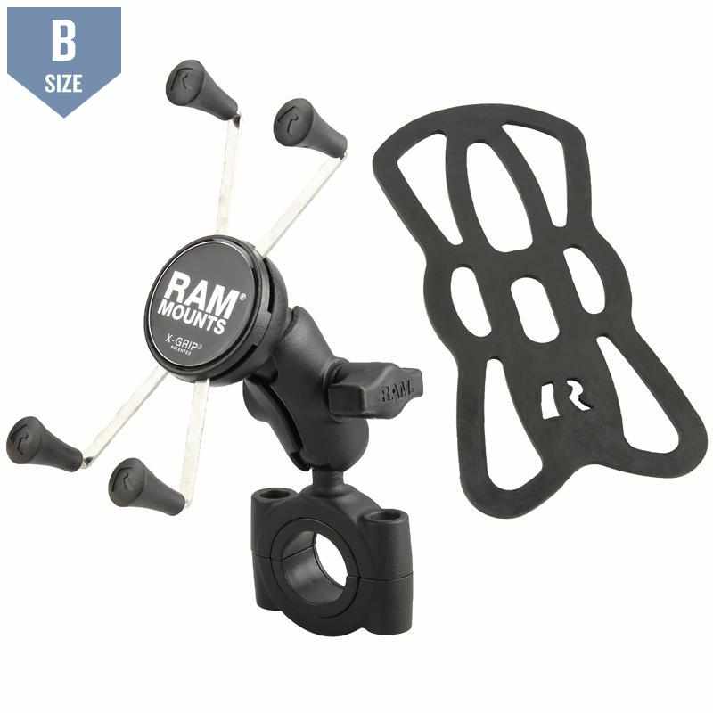 RAM 1.125" - 1.5" Handlebar Mount UN10 X-Grip (RAM-B-408-112-15-A-UN10) - Modest Mounts