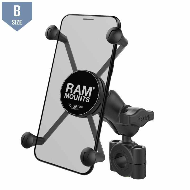 RAM 3/4" - 1" Handlebar Mount UN10 X-Grip (RAM-B-408-75-1-A-UN10) - Modest Mounts