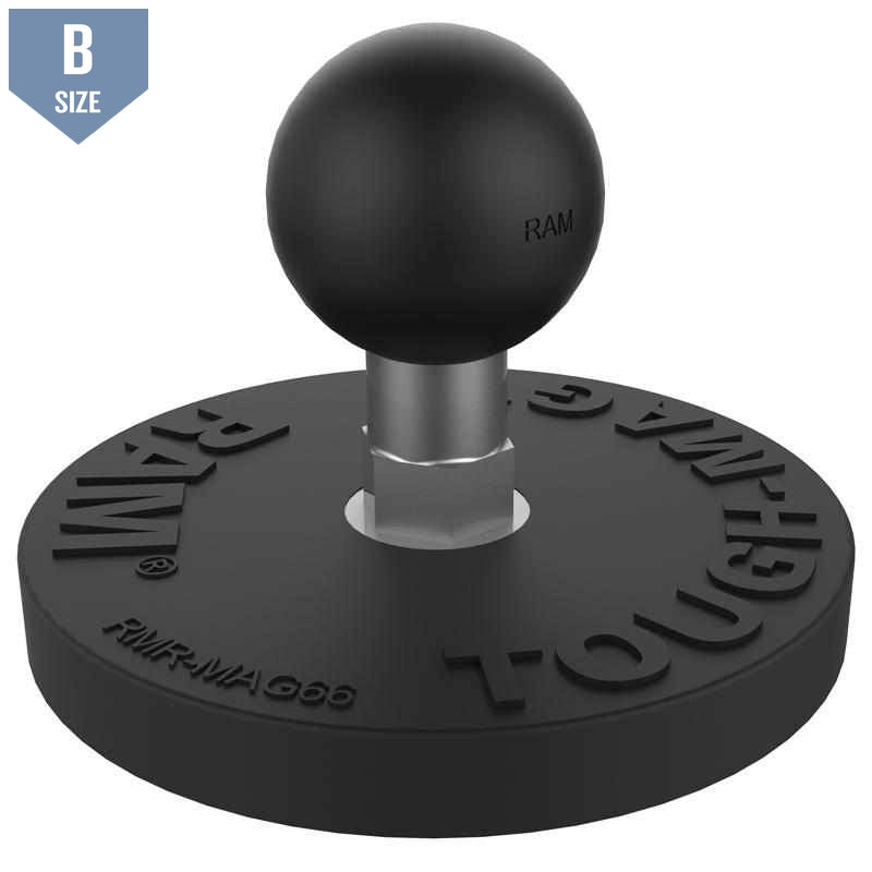 RAM Tough-Mag 66MM Diameter Ball Base B-Size (RAM-B-MAG66U) - Modest Mounts