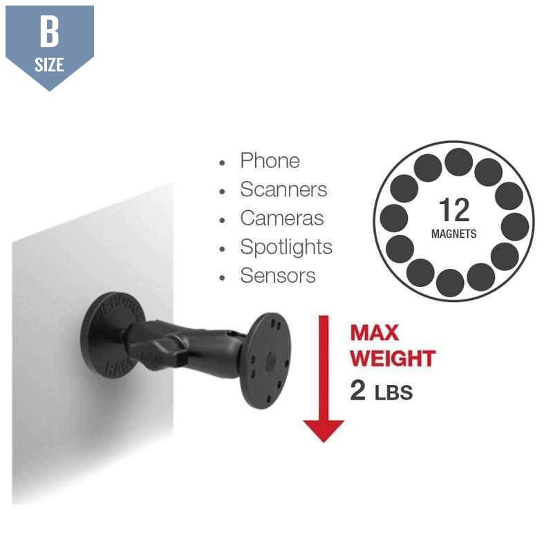 RAM Tough-Mag 88MM Diameter Ball Base B-Size (RAM-B-MAG88U) - Modest Mounts