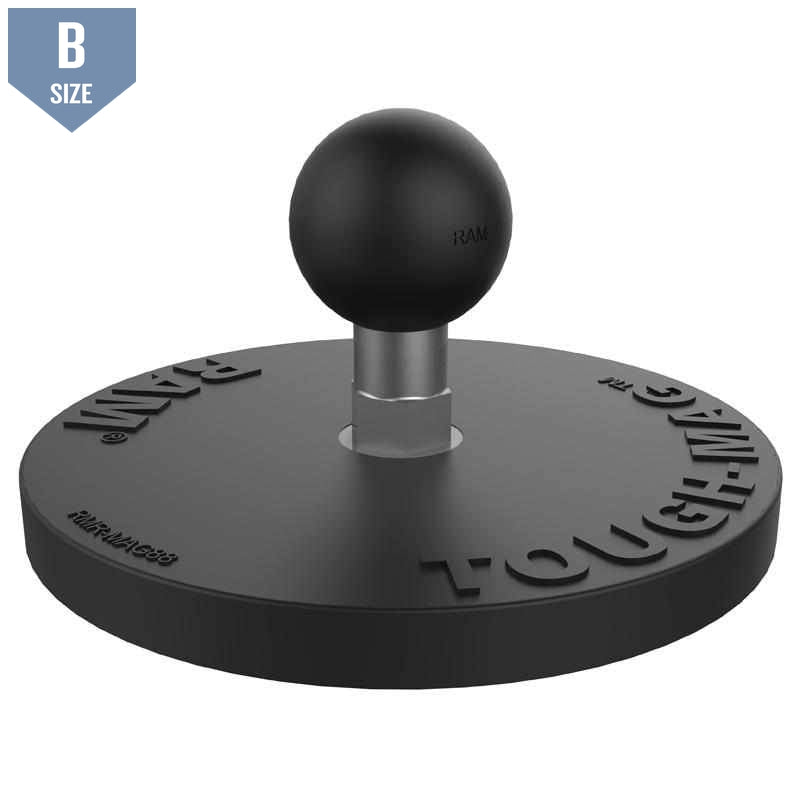 RAM Tough-Mag 88MM Diameter Ball Base B-Size (RAM-B-MAG88U) - Modest Mounts
