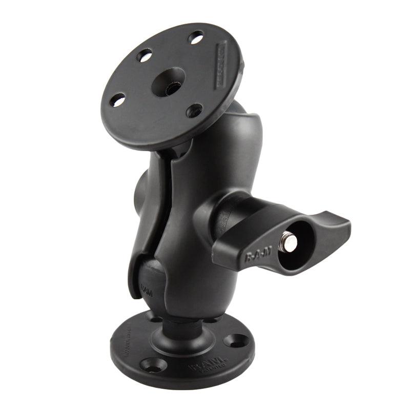 RAM Short Arm Two Round Bases D Size (RAM-D-101U-C) - Modest Mounts