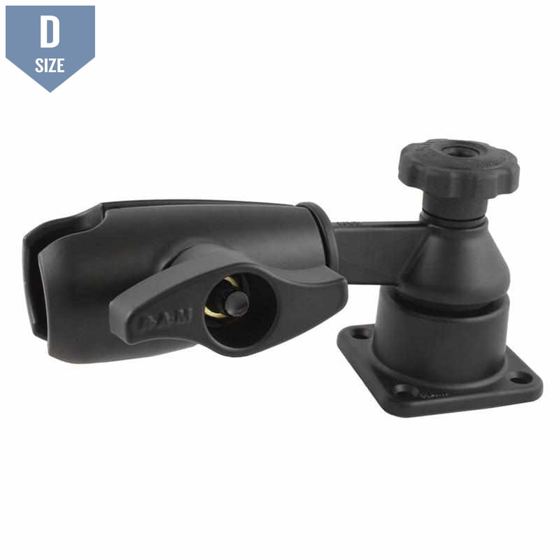 RAM Horizontal Swing Mount w Single D Arm (RAM-D-109HS-4U) - Modest Mounts