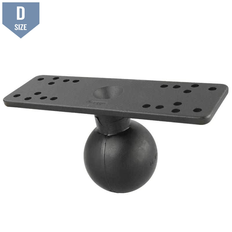RAM 6.25" x 2" Marine Electronics Base with 2.25" Ball (RAM-D-115BU) - Modest Mounts
