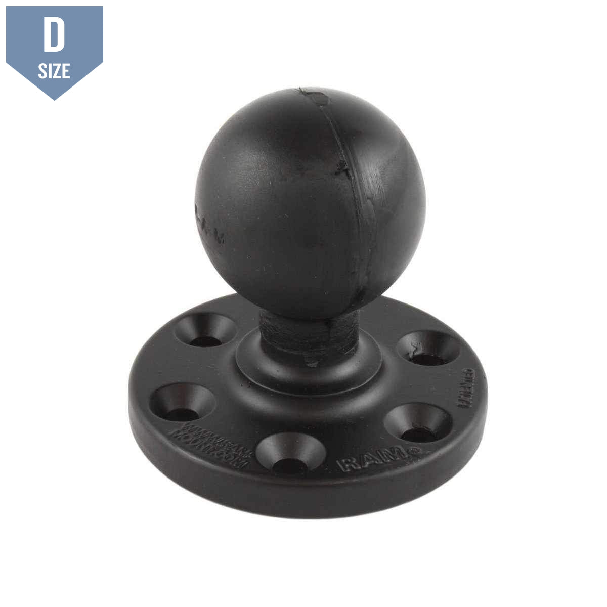 RAM Round Plate with 6-Hole Pattern & 2.25" D Ball (RAM-D-202U-SYM1) - Modest Mounts