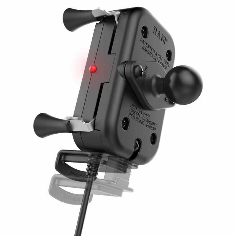 RAM Tough-Charge Waterproof Wireless Charging Holder w Charger (RAM-HOL-UN12WB-V7M) - Modest Mounts