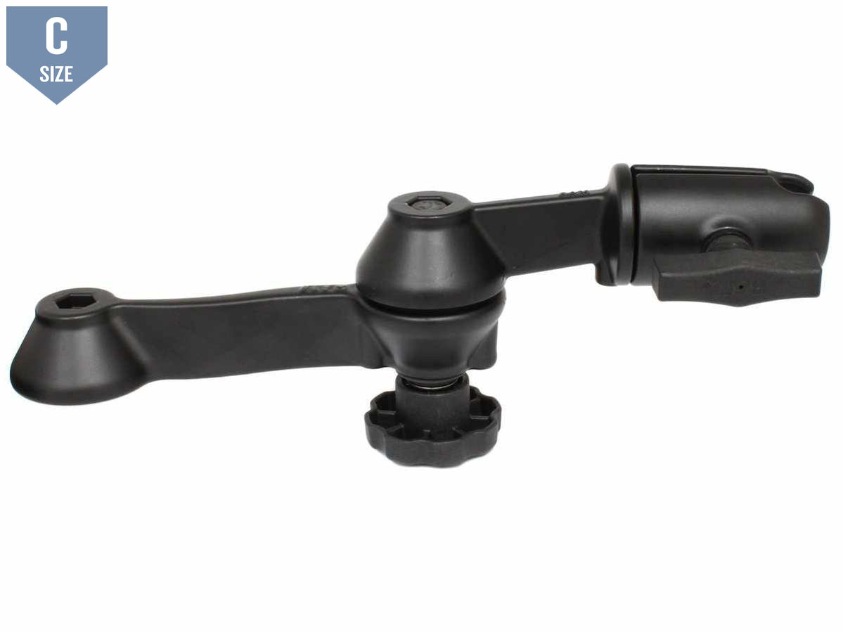 RAM 12" Double Swing Arm Open Socket C (RAM-VB-110-1NBU) - Modest Mounts