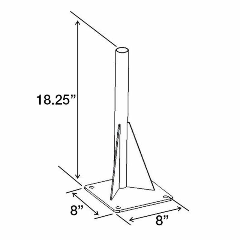 RAM Drill-Down Vehicle Base w Lower Pole (RAM-VBD-122) - Modest Mounts