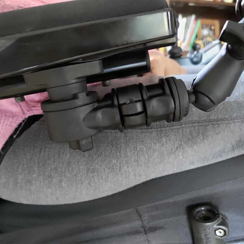 RAM UN7 Phone Mount for Wheelchair Armrests w Swivel (RAP-AAPR-WCT-419-UN7) - Modest Mounts