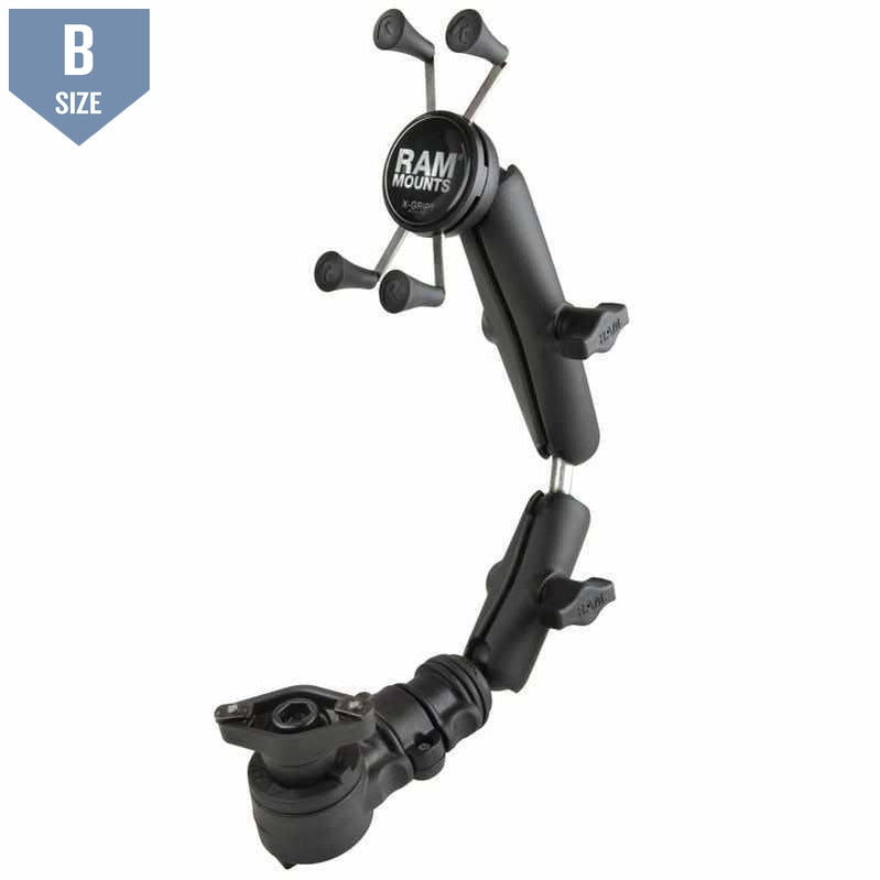RAM UN7 Phone Mount for Wheelchair Armrests w Swivel (RAP-AAPR-WCT-419-UN7) - Modest Mounts