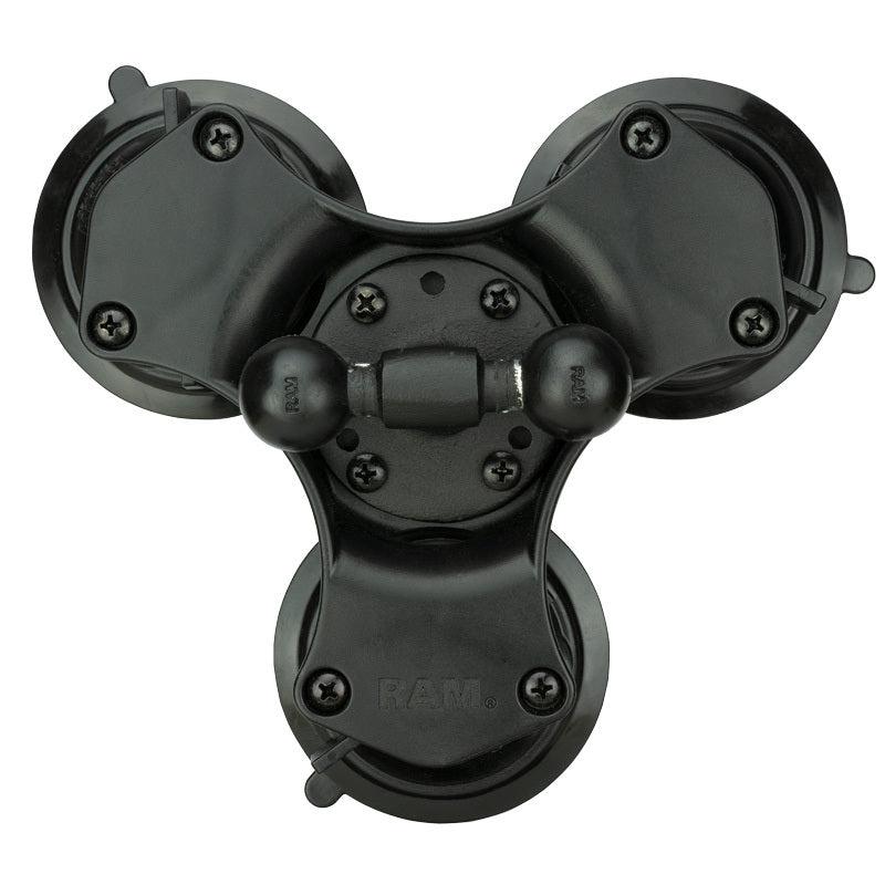 RAM Triple Suction Cup Double Ball Base (RAP-B-217-365-224-1U) - Modest Mounts