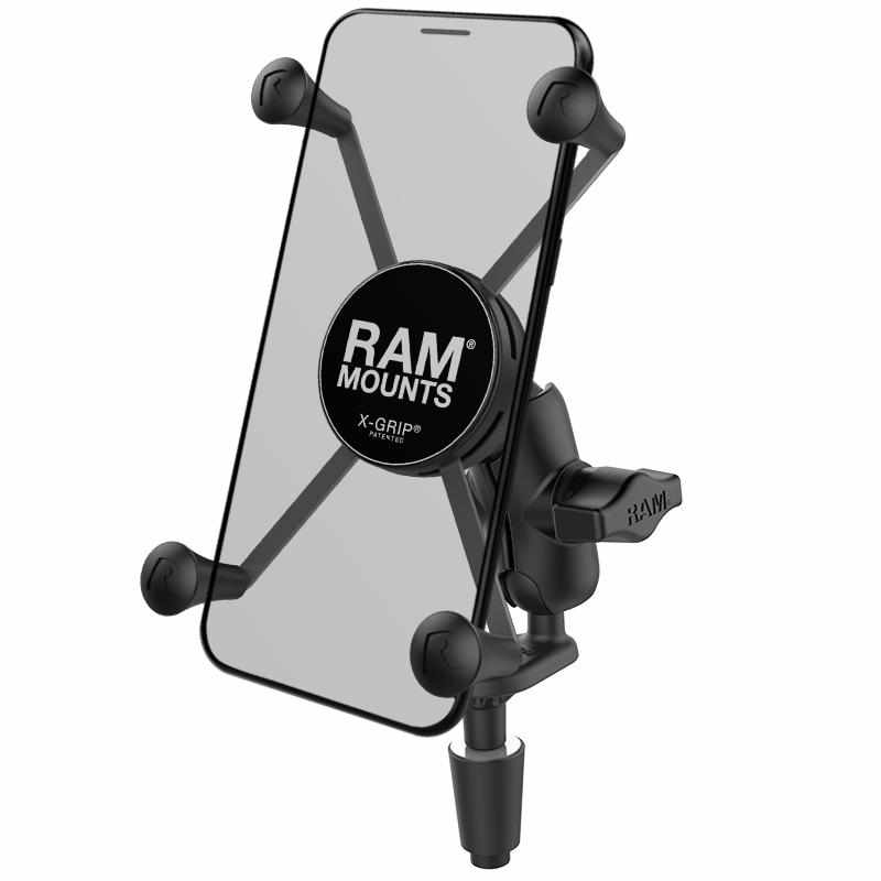 RAM Fork Stem Mount w Large X-Grip Phone Cradle (RAM-B-176-A-UN10U) - Modest Mounts