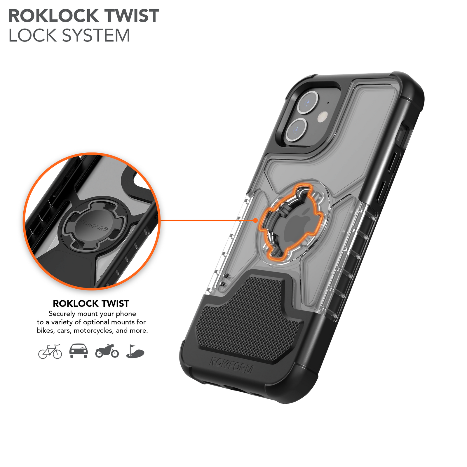 ROKFORM Crystal Case - iPhone 13 Pro (308220P-PRO) - Modest Mounts
