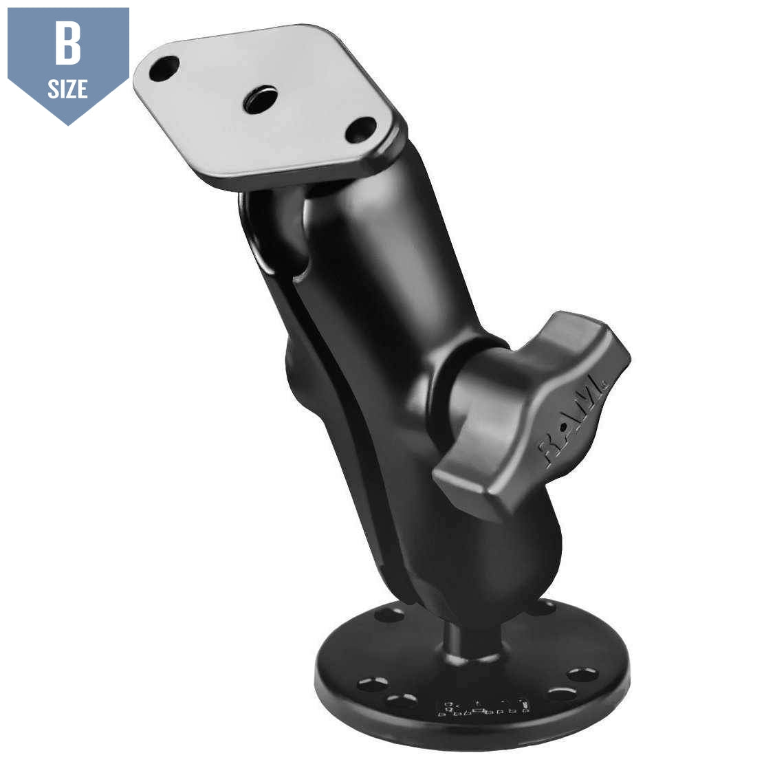 RAM 1" Ball Standard Arm 2.5" Diamond Plate Set (RAM-B-138U) - Modest Mounts