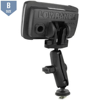 RAM 1" Track Mount for Lowrance Hook2-4 & 5 (RAM-B-LO12-354-TRA1) - Modest Mounts