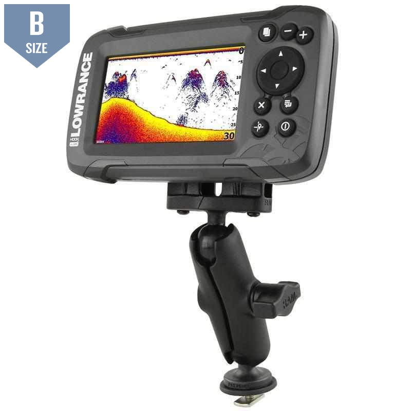RAM 1" Track Mount for Lowrance Hook2-4 &amp; 5 (RAM-B-LO12-354-TRA1) - Modest Mounts
