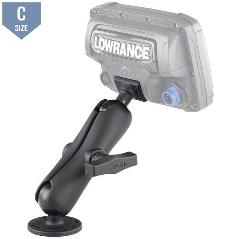 RAM 1.5" Ball Mount for Lowrance Elite-5 &amp; Elite-7 Ti2 (RAM-101-LO11) - Modest Mounts