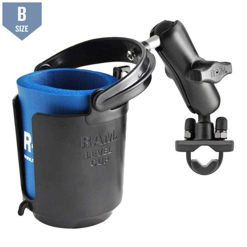 RAM Drink Holder Handlebar or Rail Mount (RAM-B-132RU) - Modest Mounts