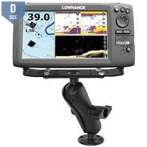 RAM D Ball Mount for 9 - 12" Fishfinders (RAM-D-115) - Modest Mounts