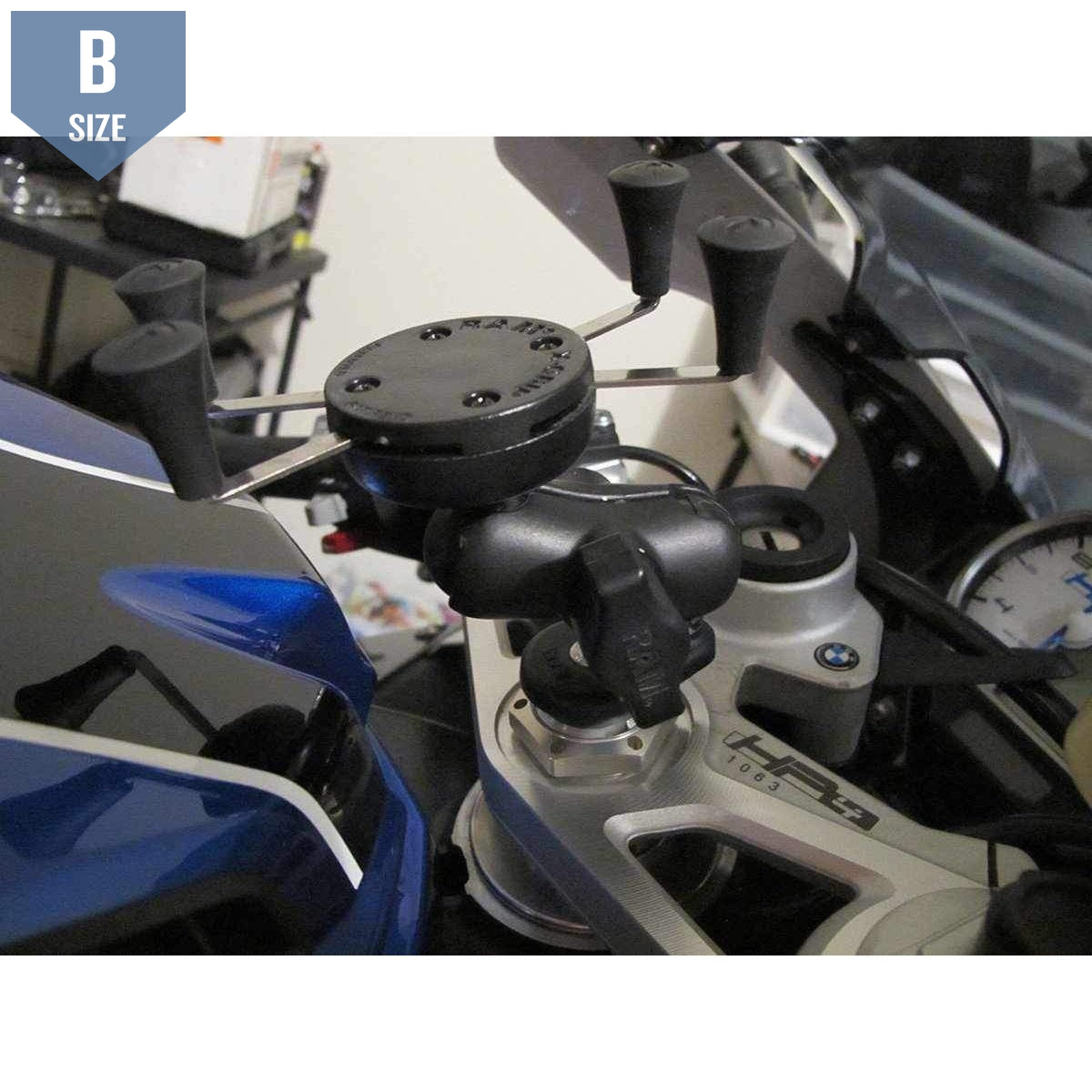 RAM Fork Stem Mount w X-Grip Phone Cradle (RAM-B-176-A-UN7) - Modest Mounts